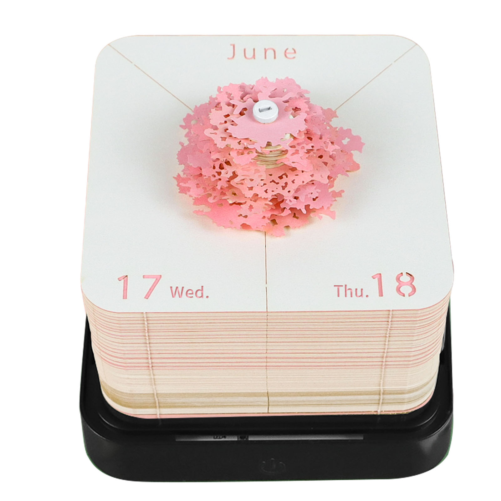 YAHHU 3D Memo Pad Tree House 2026 Desk Calendar Paper Sculpture Notepad Creative Notes for School Office Home Pink Decor Beautiful Desk Accessory 4.33 inches / 11 cm