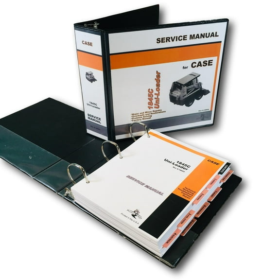 Case 1845C Uni-Loader Skidsteer Service Repair Manual Technical Shop Book Ovrhl