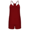 thumbnail image 3 of cfhntfmh Pajama Sets for Women Spaghetti Strap Scoop Neck Sleeveless Sleepwear Camisole Loose Shorts 2 Piece Pjs Sets, 3 of 4