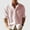 52#Pink, variant on Men's Waffle Loose Single Breasted Button Top Solid Color Coat Cardigan Long Sleeve Turndown Collar Blouse Shirt