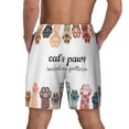 thumbnail image 3 of Kdxio Cat Paws Print Men'S Swim Trunks With Compression Liner 7 Inch Inseam Quick Dry Swim Shorts, 3 of 7