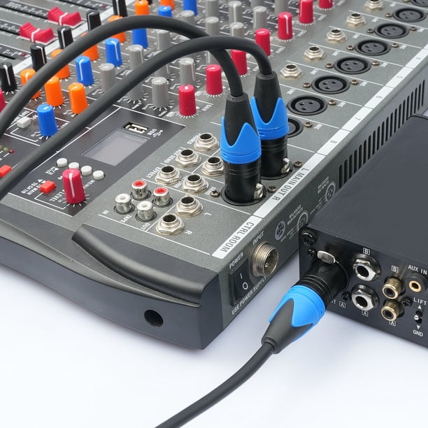 Divisor de cable XLR Y, Sonido de Cordón Equilibrado XLR, Evita la Interferencia de la Hembra a la Doble Macho para El Micrófono