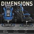 thumbnail image 4 of HLDIRECT Ergonomic High Back Gaming Chair with Pocket Spring Cushion, Game Chair with Footrest & Lumbar Massage, Gamer Chair, Computer Chair for Adults, Black & Blue, 4 of 8