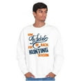 thumbnail image 3 of Gone Fishing Hunting Season Funny Dad Men's Big & Tall Crewneck Sweatshirt Brisco Brands 2X, 3 of 5