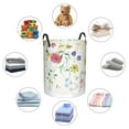 Adobk Wildflowers Print Laundry Basket,irty Clothes Hamper with Handle
