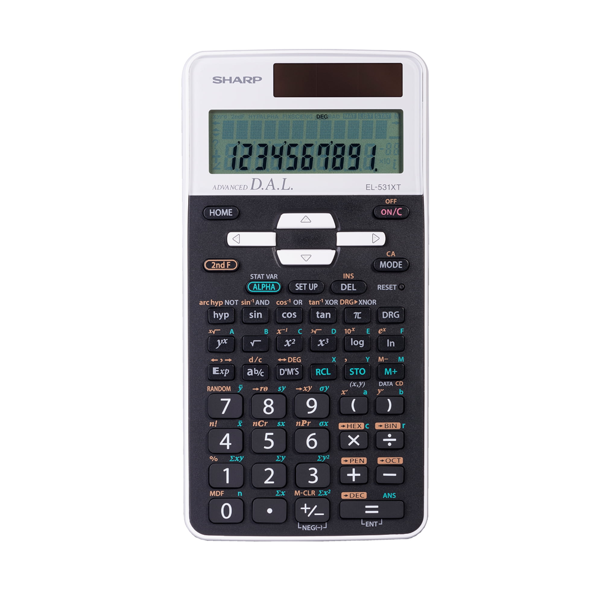 Calculatrice scientifique Sharp EL531XTWH  10 chiffres, 273 fonctions,  logique algbrique directe (D.A.L.), 2 modes, 8 touches de mmoire et  statistiques  1 et 2 variables - Walmart.ca
