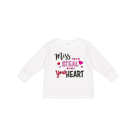 

Inktastic Miss Steal Your Heart Gift Toddler Toddler Girl Long Sleeve T-Shirt