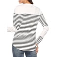 thumbnail image 3 of Bellella Womens Maternity Nursing Tops Comfy Long Sleeve Breastfeeding T-Shirt Autumn Winter Fall Stripe Blouse Tops, 3 of 6