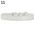 thumbnail image 2 of Flmtop Mode Réglable Faux Cuir Solide Couleur Chien Chat Chiot Cou Sangle Collier pour Animaux de Compagnie Blanc, 2 of 9