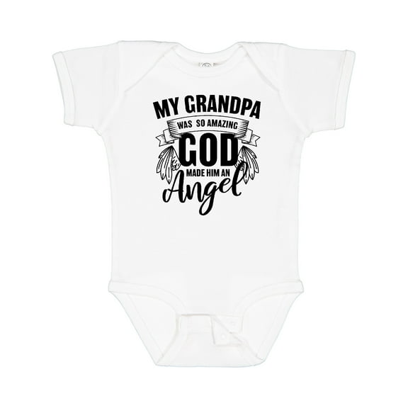 Inktastic My Grandpa Was So Amazing God Made Him an Angel Boys or Girls Baby Bodysuit