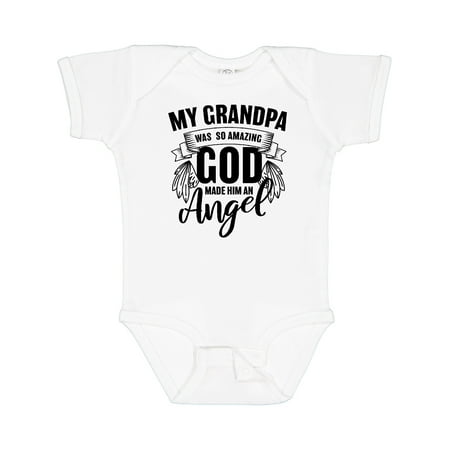 

Inktastic My Grandpa Was So Amazing God Made Him an Angel Gift Baby Boy or Baby Girl Bodysuit