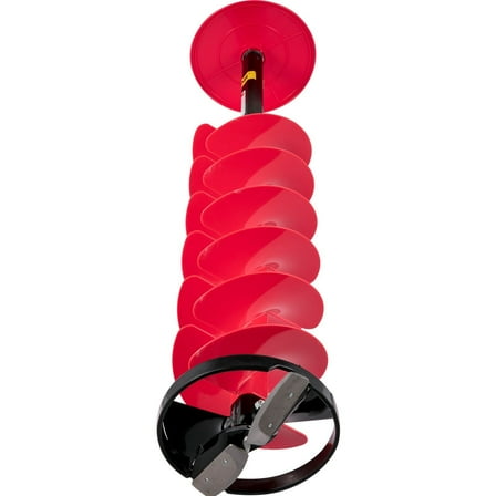 Professional Ice Fishing Auger: 6" Diameter, 39" Bit, Extendable Rod & Top Plate, Compatible with Power Drills