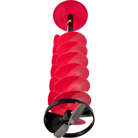 Professional Ice Fishing Auger: 6" Diameter, 39" Bit, Extendable Rod & Top Plate, Compatible with Power Drills