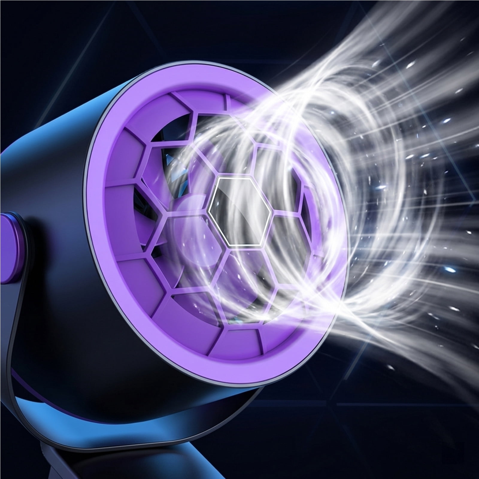 Portable Clip on Fan, 5-Powerful Rechargeable USB Fan with LED Display, Strong Airflow Desk Fan for Outdoor Travel Camping Treadmill Car