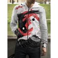 thumbnail image 3 of Sudadera con capucha y cremallera con estampado 3D de los ocho trigramas de Yin Yang para hombre y mujer, 3 of 5
