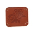 thumbnail image 3 of 20 piezas etiquetas de cuero PU etiquetas para coser ropa parches manualidades DIY-rosa pequeña Hugo Etiquetas de PU hechas a mano, 3 of 7