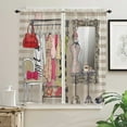 thumbnail image 4 of Female Dressing Room Cosmetics Stripes Curtains Home Decor Living Room Kitchen Balcony Room Window Curtain Bedroom Decoration, 4 of 7