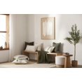 thumbnail image 3 of Bouclair Banc Rond en Tissu et Bois Blanc Cassé, 3 of 10