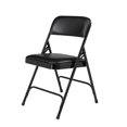 thumbnail image 4 of (Pack of 4) NPS 1200 Series Premium Vinyl Upholstered Double Hinge Folding Chair, Caviar Black, 4 of 8
