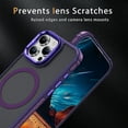 thumbnail image 6 of TECH CIRCLE for iPhone 15 Pro Max Case with Magnetic Lens Stand,Compatible with MagSafe,Slim Anti-Scratch Scratch-Resistant Shockproof Protective Magnetic Back Phone Case for iPhone 15 Pro Max,Purple, 6 of 8