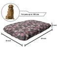 thumbnail image 2 of Romantic Pet Bed, Valentines Day Low-Poly Art Deco Heart Shapes and Inner Stripes Celebration, Resistant Pad for Dogs and Cats Cushion with Removable Cover, 24" x 39", Pink Grey Pearl, by Ambesonne, 2 of 4