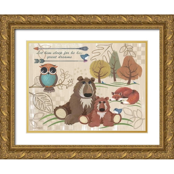 Phillips, Anita 24x19 Gold Ornate Wood Framed with Double Matting Museum Art Print Titled - Lil Boy Lodge