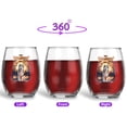 thumbnail image 2 of Mummy Alaskan Malamute Happy Halloween with Pumpkins Bats Spooky Fun 15oz Stemless Wine Glass Mug Alaska Mal Dog Lovers Gifts Wine Glasses Cup - 00019, 2 of 5