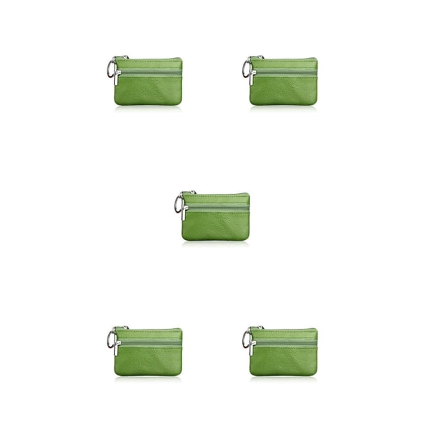 Cartera de cuero Minnieouse para mujer organizador de llaves y monedero rojo