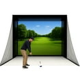 thumbnail image 1 of RXFSP Golf Simulator Enclosure Kit with Upgraded HD Impact Screen - Complete Home Indoor Golf Setup, Tool-Free Assembly, Safety Nets & Padding for Garage or Basement, 1 of 8