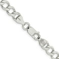 thumbnail image 3 of Auriga Fine Jewelry 925 Sterling Silver 6.4mm Semi-Solid Flat Curb Bracelet 7inch for Women, 3 of 6