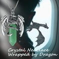 thumbnail image 2 of Dragon Pendant Necklace for Men Women Cool Healing Crystal Stone Necklace Natural Gemstone Necklace Western Dragon Jewelry, 2 of 8