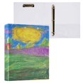 thumbnail image 3 of Children Doodle Pattern 12.4x10.6in PVC Round Ring Binder, D-Ring 3-Hole, Metal Clip, 200 Sheets, 3 of 10