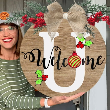 

Fall Decorations For Home Christmas Front Door Individual Christmas Sign Last Name Year Round Front Door Wreath 26 Last Names Alphabet Door Hanger Front Door Decoration Garland Front Door