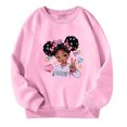 thumbnail image 2 of SonxaHe Big Girl Sweatshirts Cartoon Prints Long Sleeve Oversized Outerwear Autumn Winter Sweatshirt Pink,Sized 7-8, 2 of 5