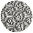 thumbnail image 2 of SAFAVIEH Micro-Loop Horatio Diamond Trellis Wool Area Rug, Charcoal/Ivory, 5' x 5' Round, 2 of 7