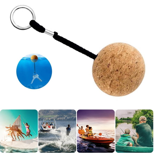 Llavero de corcho flotante, bola de agua, 50mm, llavero de barco, cadena de Kayak flotante Ndcxsfigh Para Estrenar
