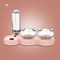 thumbnail image 3 of Cat Supplies No-Spill 500ML Dry Wet Depart Water Bowl Set Puppy Feeder Automatic Drinking Bottle 3 in 1 Bowls For Pet WHITE, 3 of 8