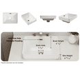 thumbnail image 6 of Los Flexi 16" Rectangular Semi Recessed Ceramic Bathroom Sink, Glossy White Vessel with Overflow, 6 of 13