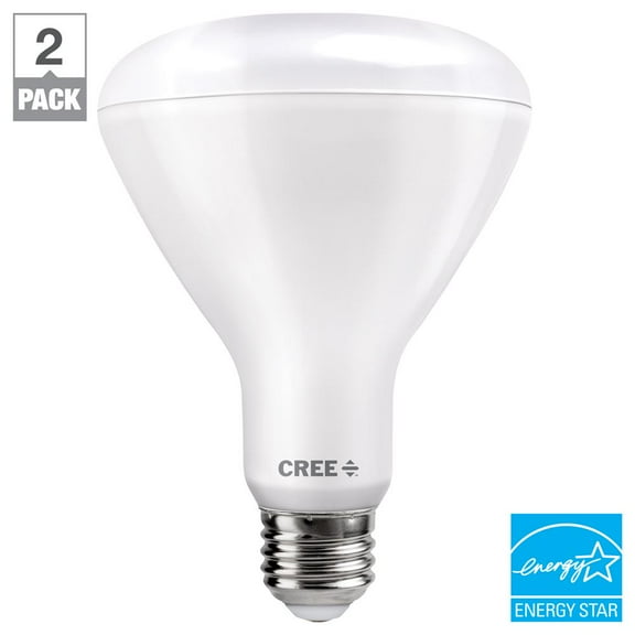 Cree Lighting BR30 Indoor Flood 65W Equivalent LED Bulb, 655 lumens, Dimmable, Daylight 5000K, 25,000 hour rated life, 90  CRI | 2-Pack
