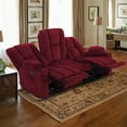thumbnail image 3 of MCombo Power Reclining Sofa w/ Massage USB Ports for Living Rooom Burgundy Fabric 6015, 3 of 8