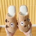 thumbnail image 5 of Vedolay Women's Shoe Cozy Slippers Winter Warm Indoor Outdoor House Shoes Coffee,37, 5 of 5
