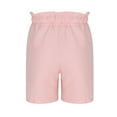 thumbnail image 5 of FNFYFH Girls Cotton Linen Shorts Drawstring Elastic Short Pants Summer Comfy Shorts,Black, 5 of 9