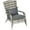 Grey, variant on Outsunny Outdoor Adirondack Chair Rattan Fire Pit Chair with Cushion Green