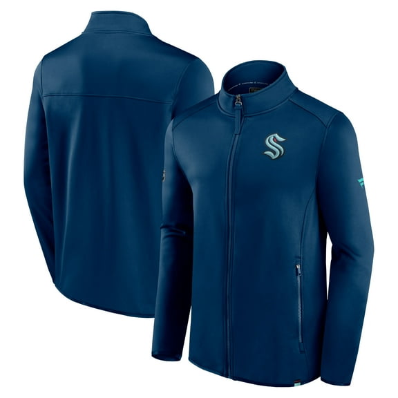 Men's Fanatics Navy Seattle Kraken Authentic Pro Full-Zip Jacket