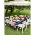thumbnail image 4 of Outdoor Tablecloth with Umbrella Hole for Patio/Picnic/Party/Camping, Independence Day Waterproof Table Cloth Rectangle Table Cover Washable, American Flag Gnomes Truck Balloons Vintage (60"x 102"), 4 of 9
