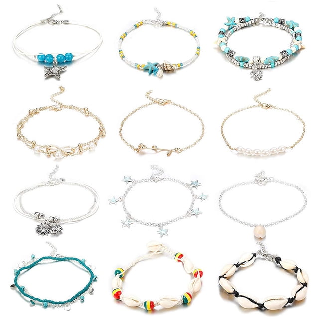 Xingzhi Bracelet Résistant aux Couleurs Durable Confortable Chaînes Cheville Chic Exquis pour Décoration de Robe Pieds Type 8