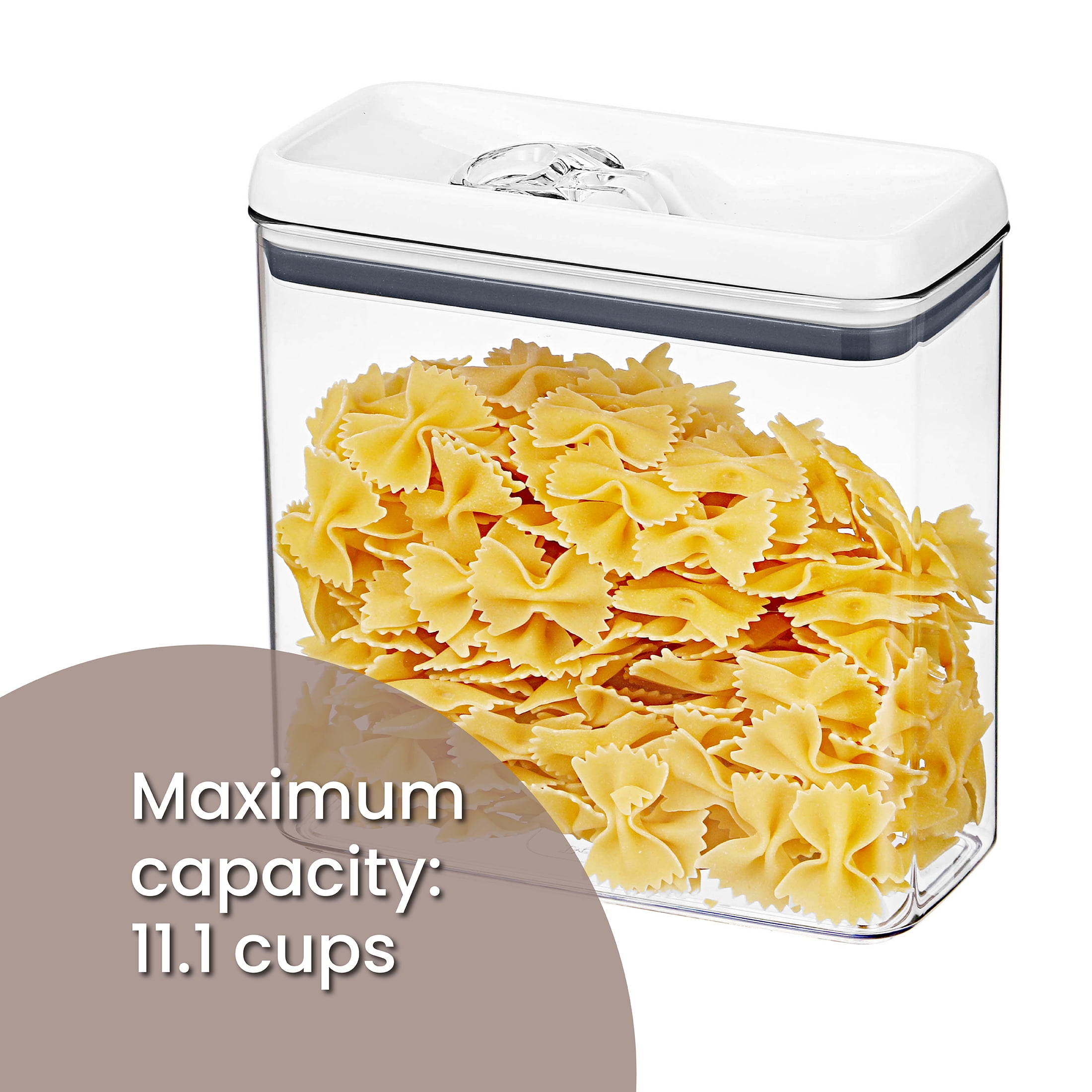 (4 pack) Better Homes & Gardens Flip-Tite Rectangular 11.1 Cup Food Storage Container