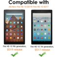thumbnail image 2 of Case Fits Amazon Fire HD 10 Tablet (7th Generation/9th Generation, 2017/2019 Release), Flexible Transparent TPU Shockproof Soft Edge Bumper Hard PC Back Cover for Fire HD 10.1 Inch Tablet - Black, 2 of 8