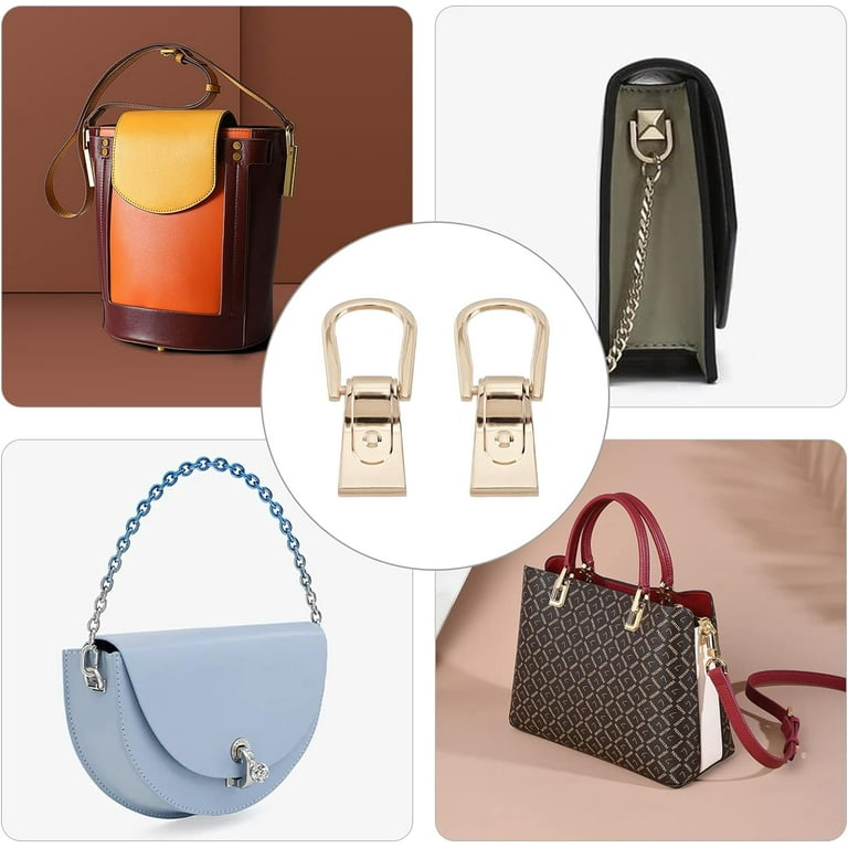 4 Sets Metal Side Clip Buckles Purse Suspension Clasp Chain Strap Connector Buckles Handbag Hardware Rectangle D Ring Buckle Hanging Clasp Accessories Walmart