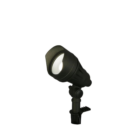Hampton Bay 9.8-Watt Black Adjustable Light Color Outdoor Integrated LED Landscape Flood Light